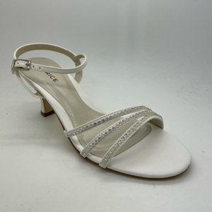 Ladies Shoes Clarice Barbie White PU Heels